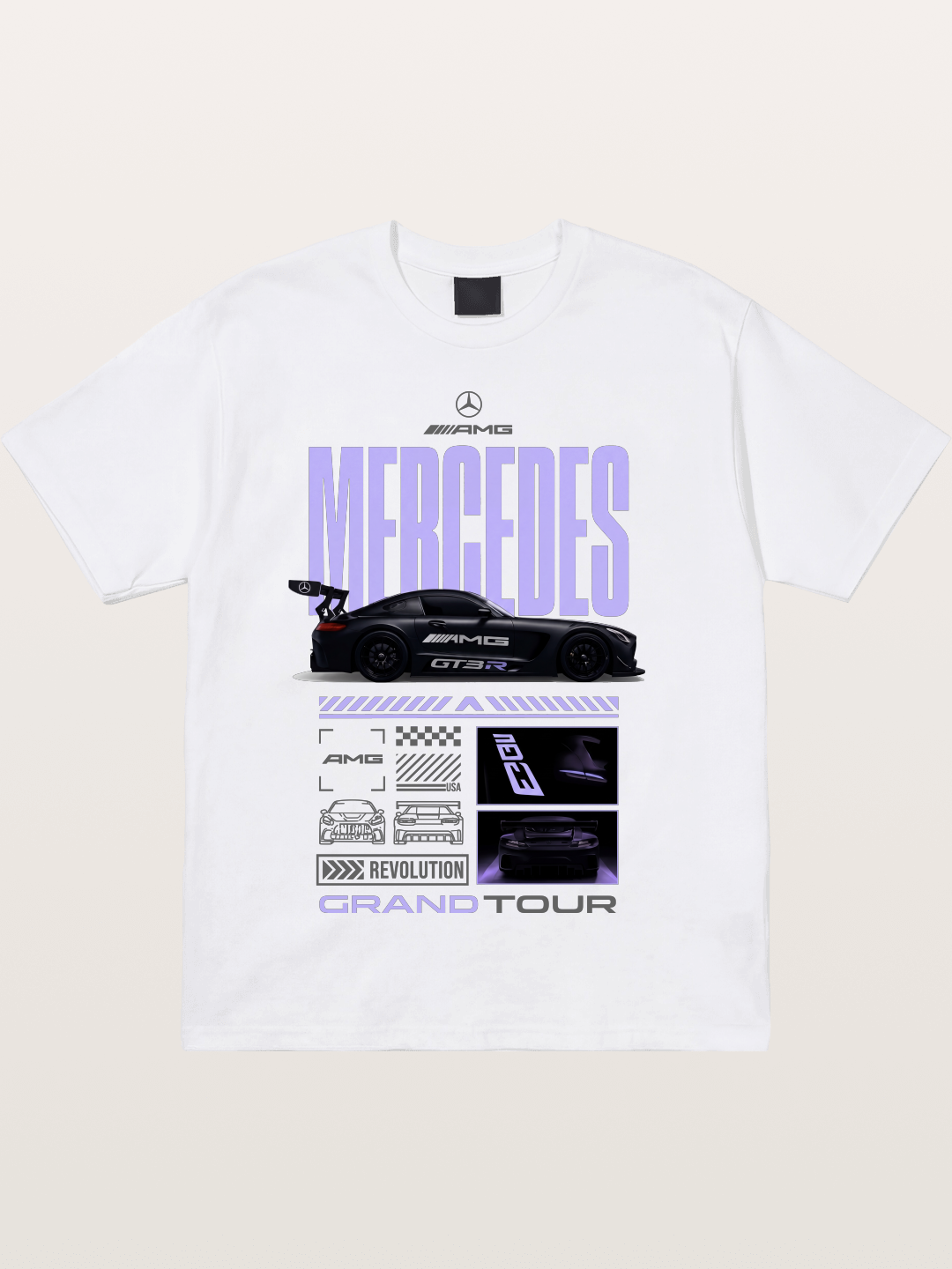 Purple Haze Mercedes Supercar Cotton T-shirt