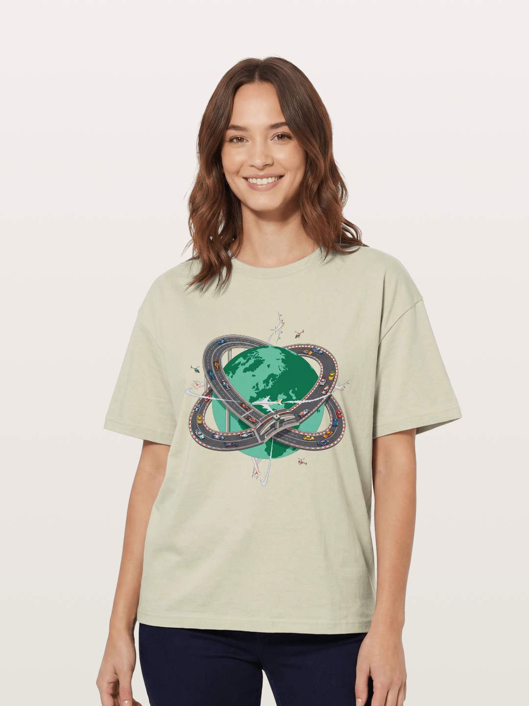 Earth Ring Road Racing Cotton T-shirt