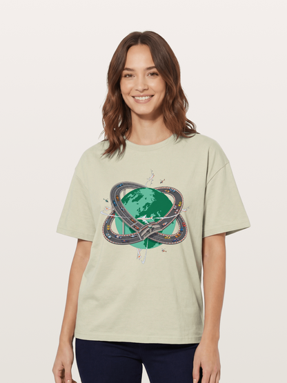 Earth Ring Road Racing Cotton T-shirt