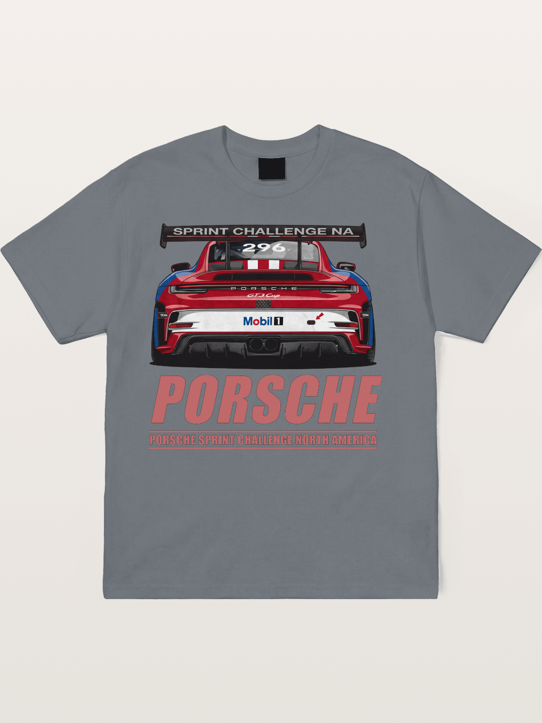 Porsche 911 Sprint Challenge Rear Cotton T-shirt