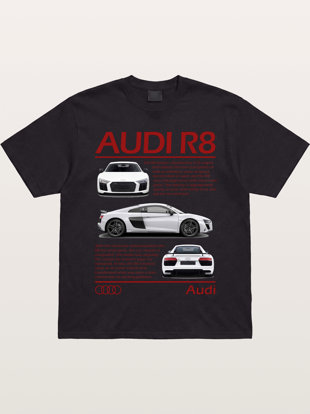 Audi R8 Multi Angle Showcase Gildan T-shirt