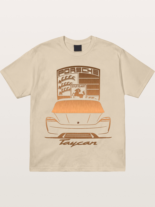 Porsche Taycan Copper Line Art Gildan T-shirt