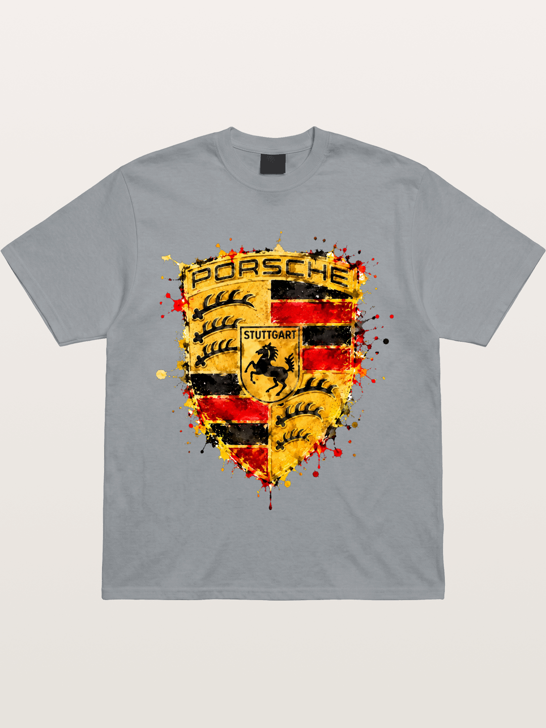 Porsche Splash Crest Design Gildan T-shirt
