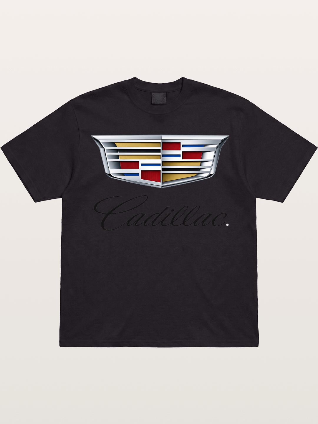 Cadillac Emblem Script Print Gildan T-shirt