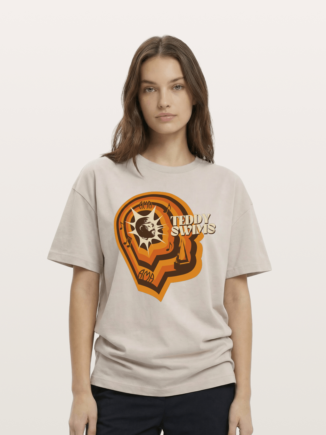 Teddy Swims Retro Ear Graphic Cotton T-shirt
