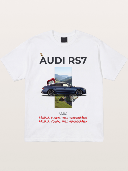 Audi RS7 Surreal Collage Art Cotton T-shirt