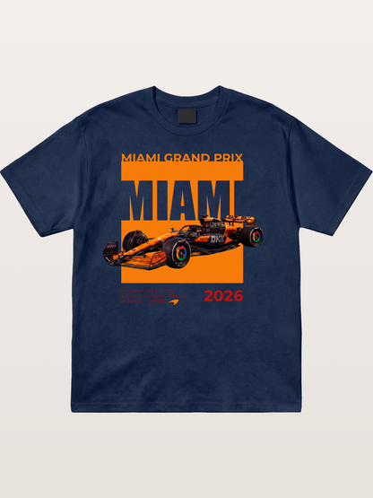 Miami GP Orange F1 Car Cotton T-shirt
