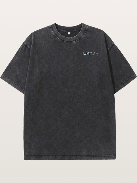 BMW Engine Parts Diagram Washed T-shirt
