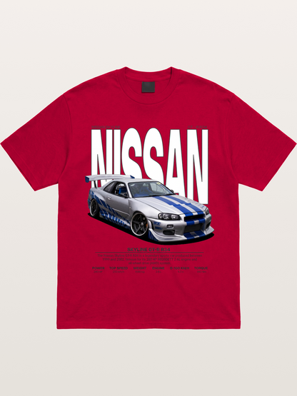 Nissan Skyline GT-R R34 Poster Gildan T-shirt