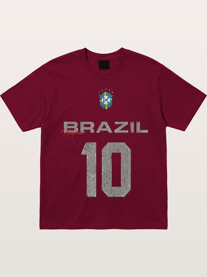 Brazil Neymar 10 Vintage Gildan T-shirt