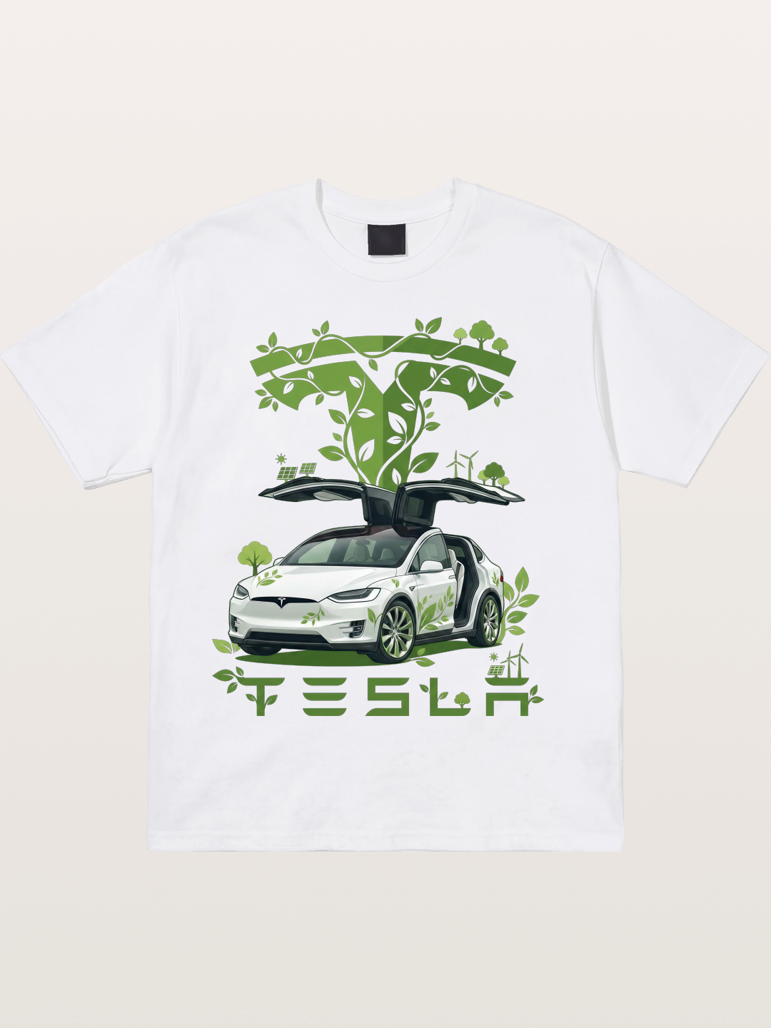 Tesla Eco-Friendly Art Print Cotton T-shirt