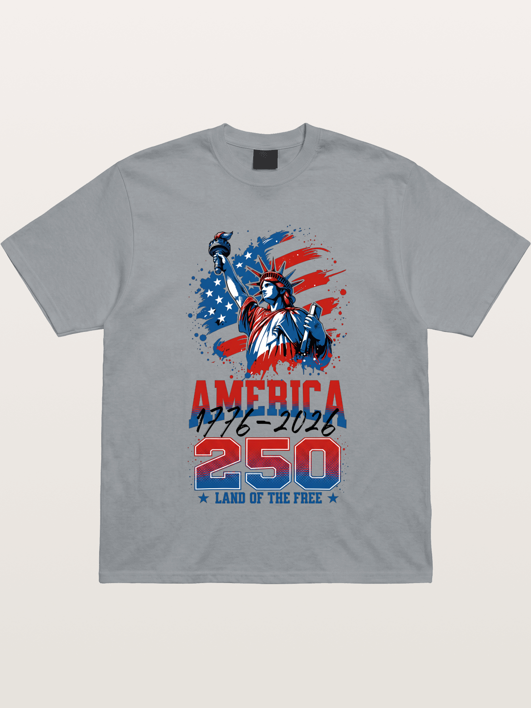 Liberty 250 Years Freedom Print Gildan T-shirt