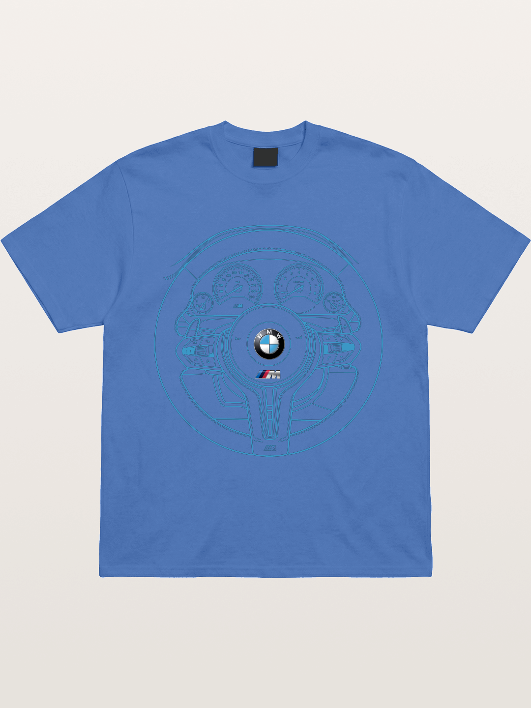 BMW M Vintage Steering Wheel Draft Gildan T-shirt