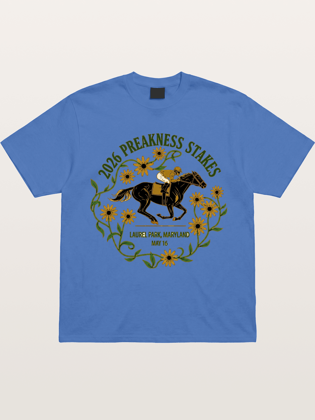 Preakness Stakes Laurel Wreath Badge Gildan T-shirt
