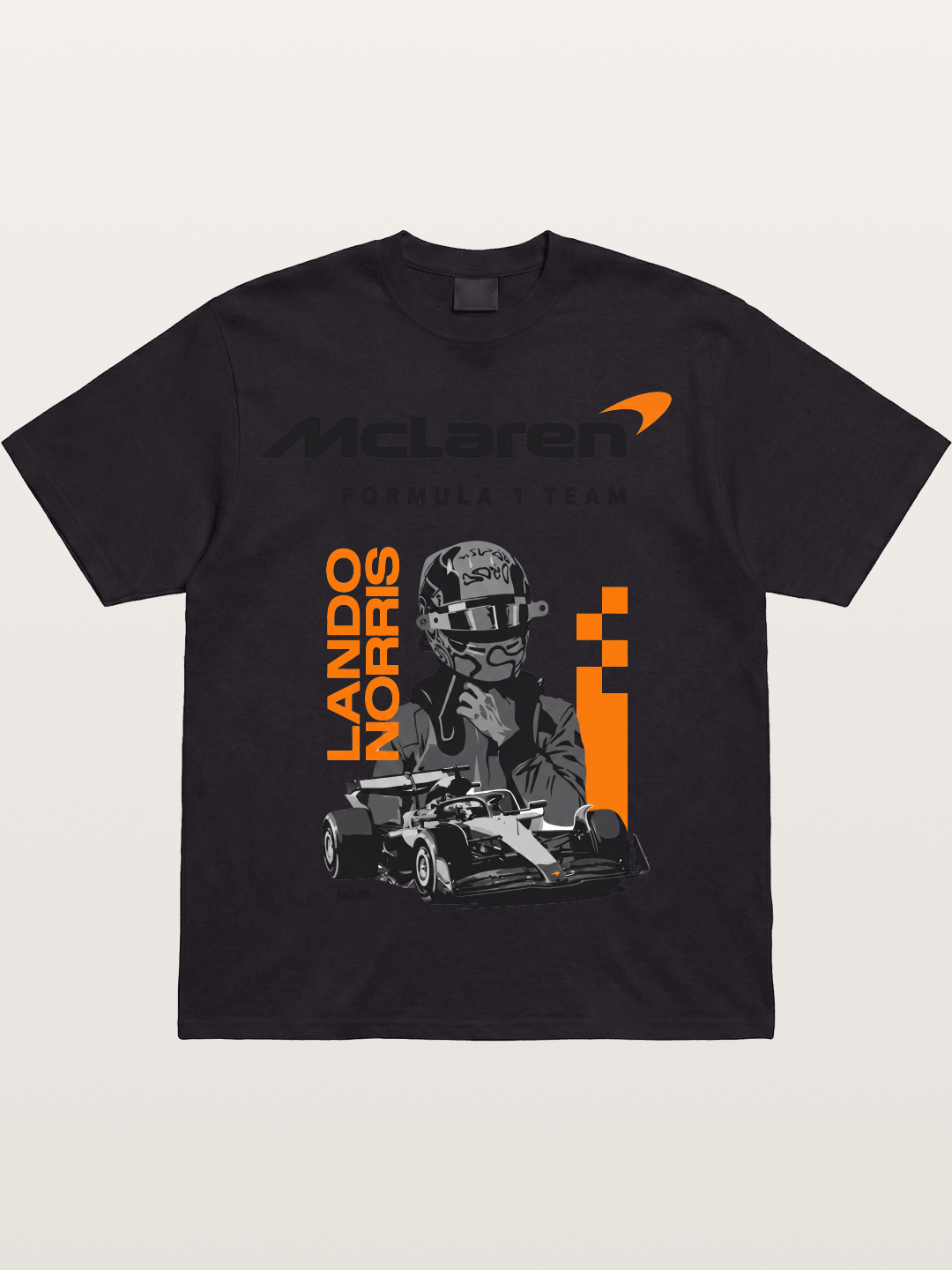Lando Norris McLaren Portrait Cotton T-shirt