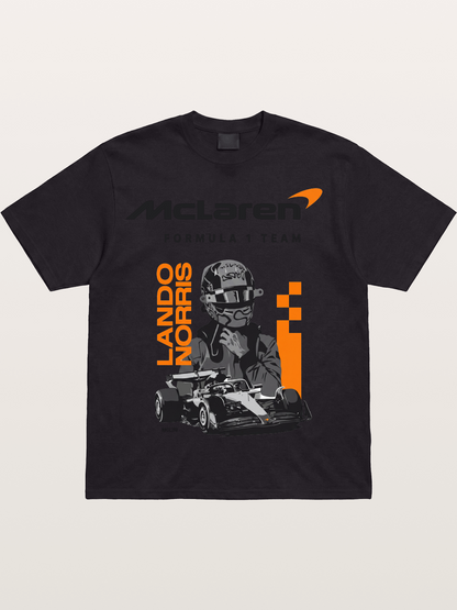 Lando Norris McLaren Portrait Cotton T-shirt