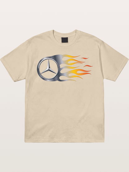 Mercedes Star With Flame Design Gildan T-shirt