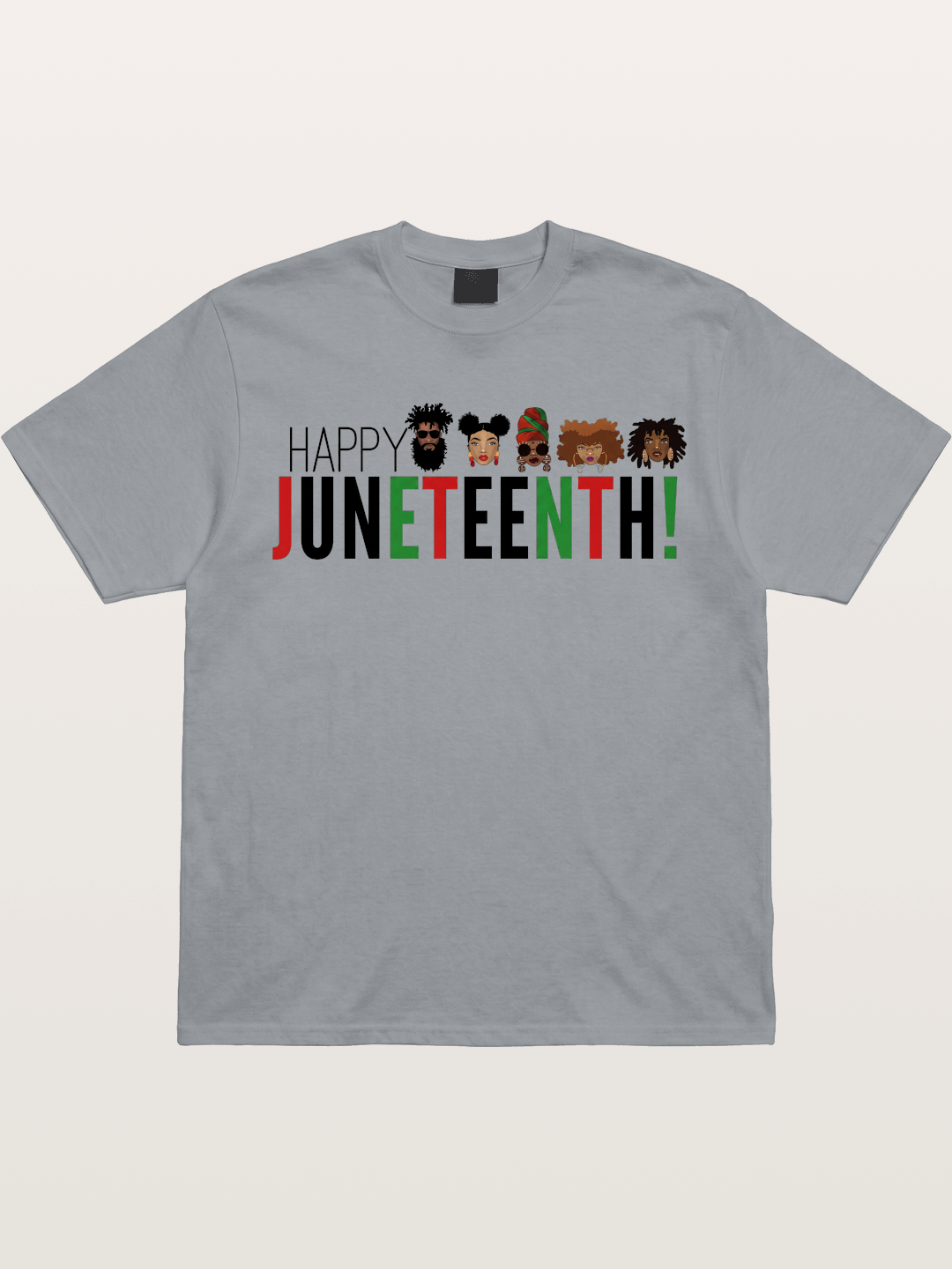 Happy Juneteenth Diverse Faces Gildan T-shirt