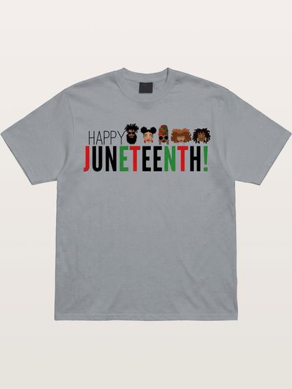 Happy Juneteenth Diverse Faces Gildan T-shirt