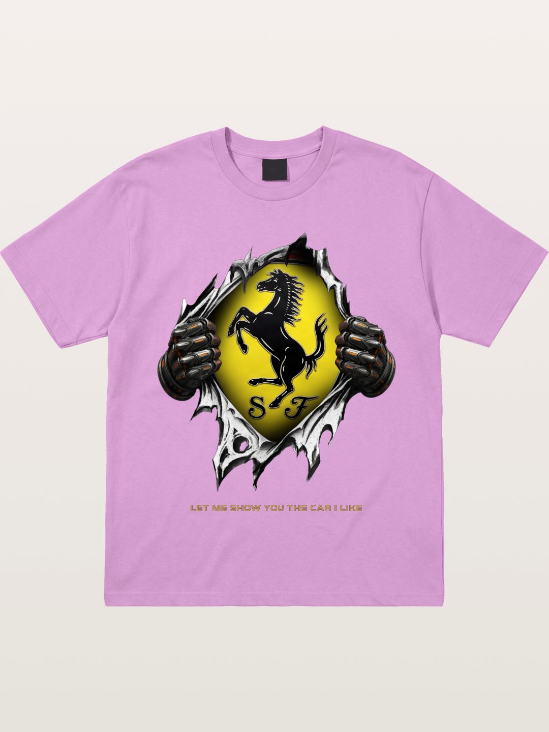 Ferrari Prancing Horse Tear Through Gildan T-shirt