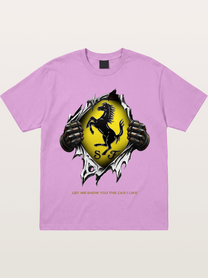 Ferrari Prancing Horse Tear Through Gildan T-shirt