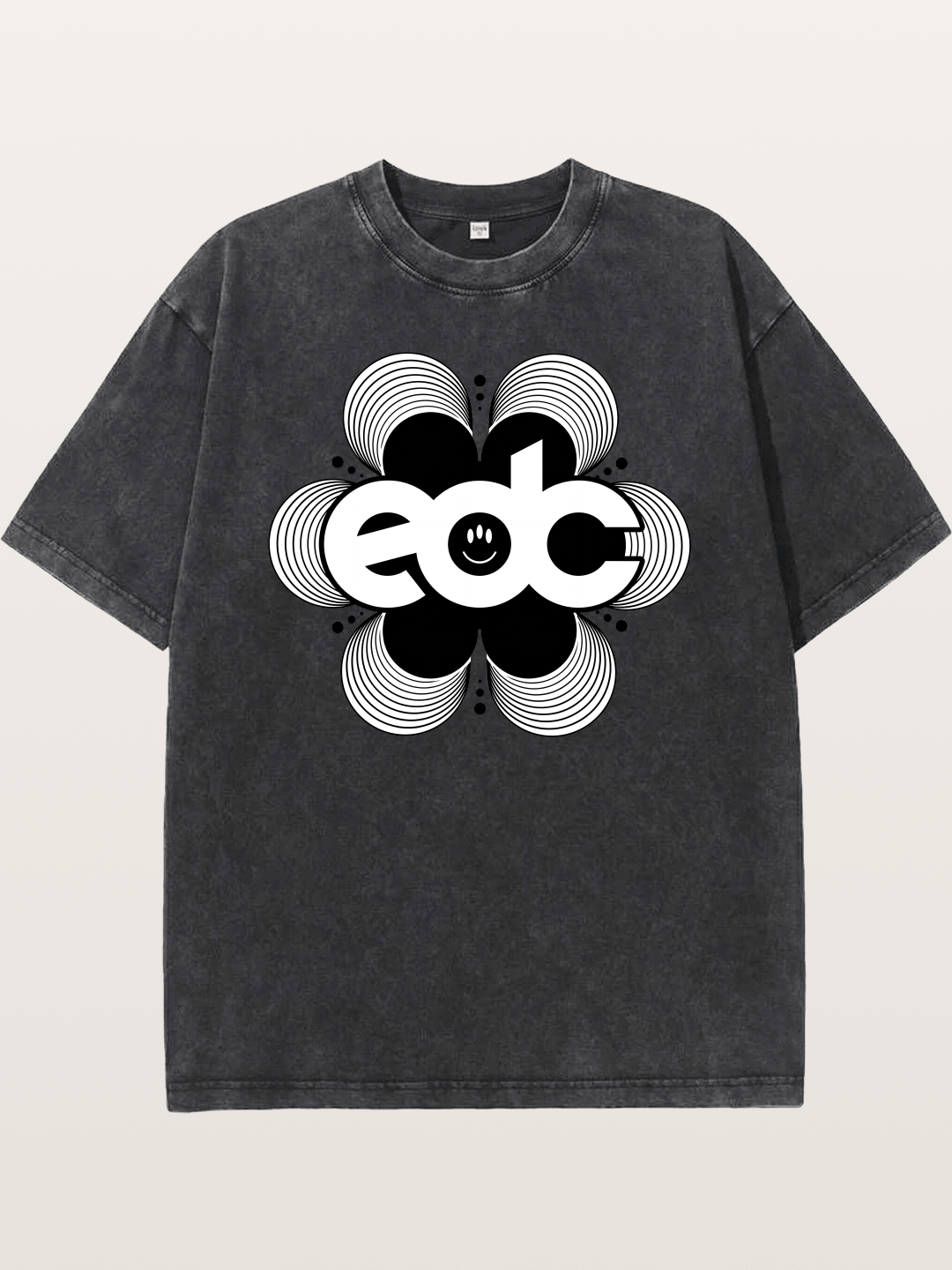 EDC Wavy Daisy Logo Design Washed T-shirt