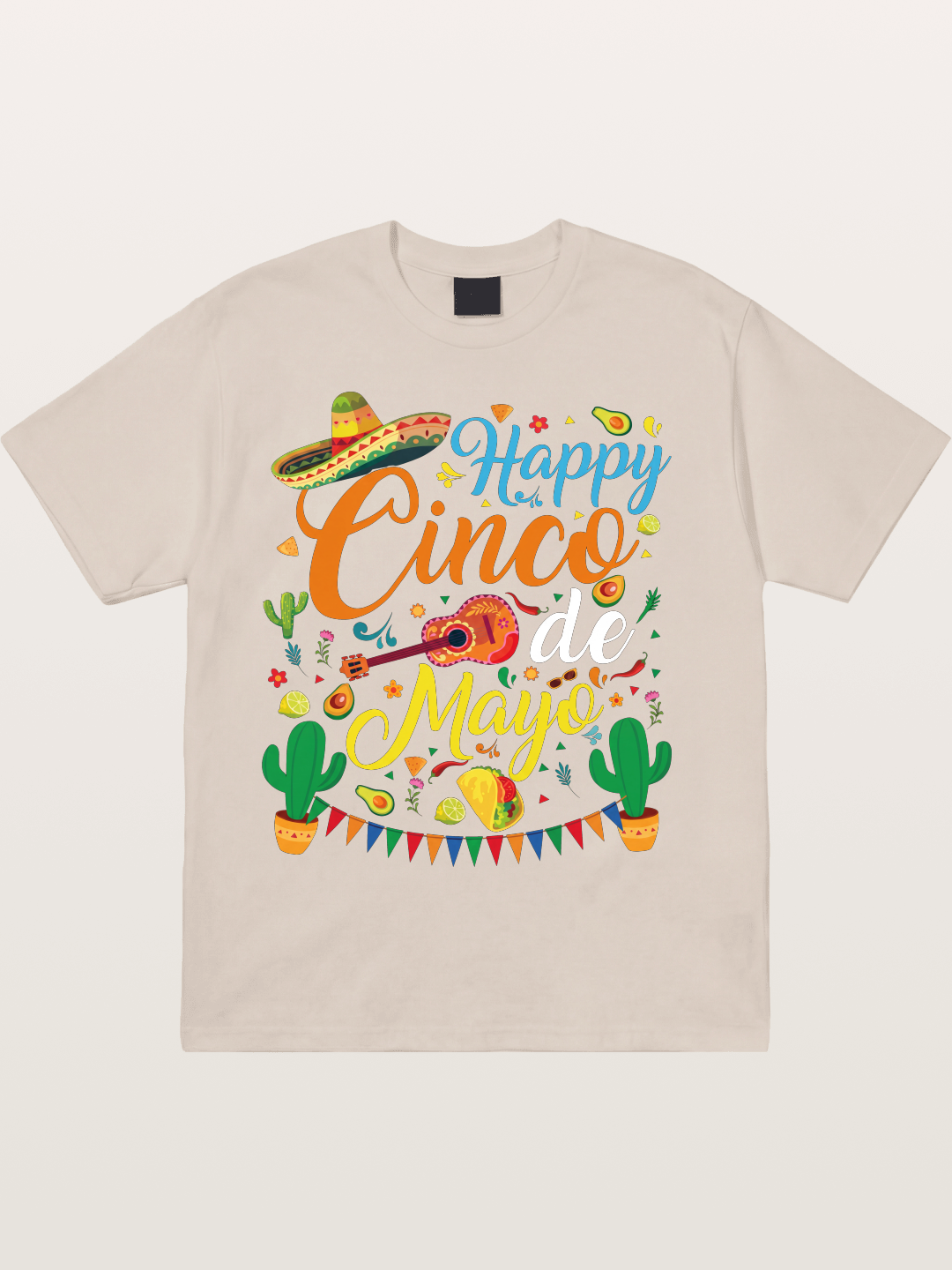 Cinco de Mayo Colorful Festival Design Cotton T-shirt