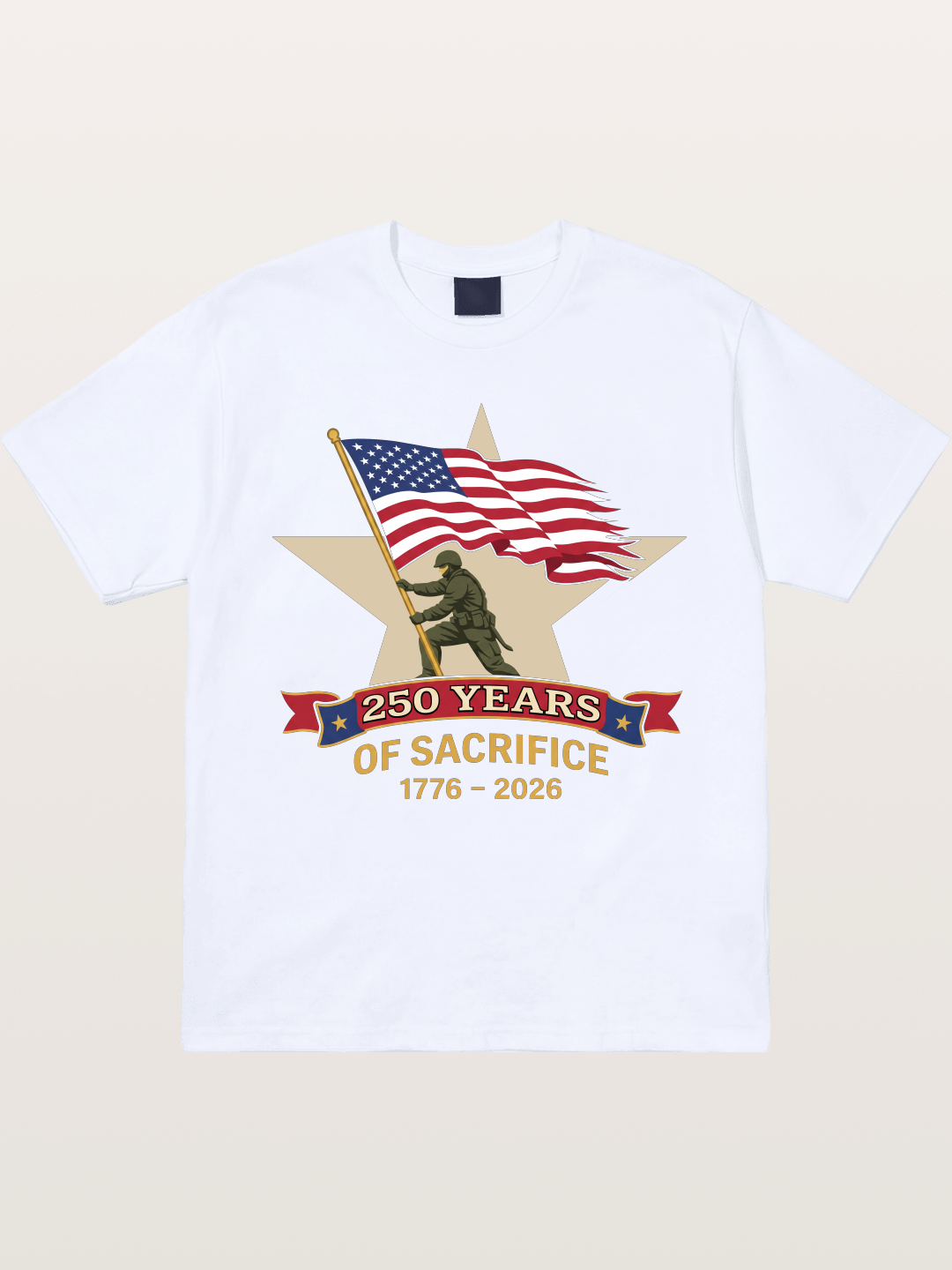 250 Years of Sacrifice Soldier Flag Gildan T-shirt