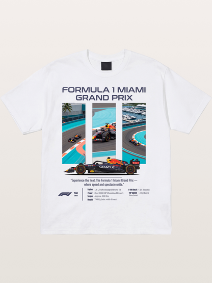 Miami Red Bull Race Art Cotton T-shirt