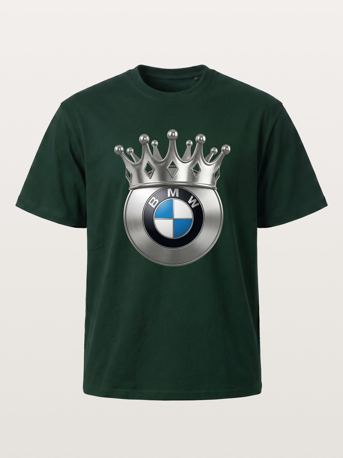 Crowned BMW Logo Metal Art Gildan T-shirt