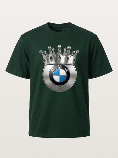 Crowned BMW Logo Metal Art Gildan T-shirt