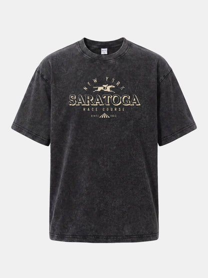 Saratoga Vintage Gold Tone Mark Washed T-shirt