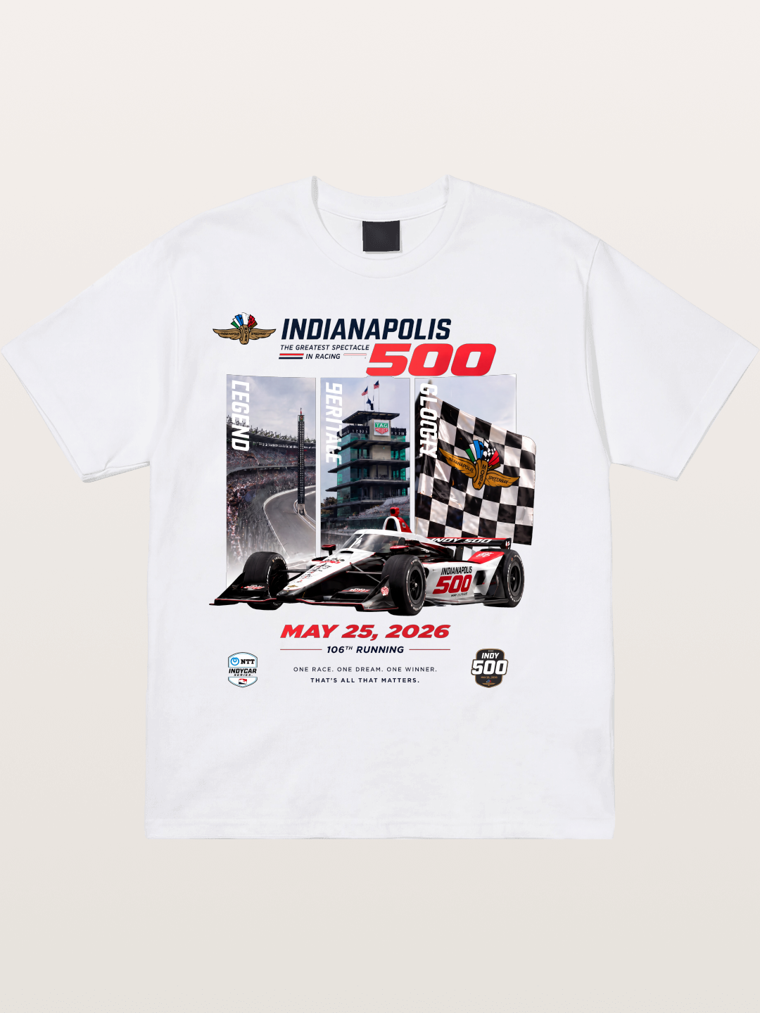 106th Indy 500 Race Day Art Cotton T-shirt