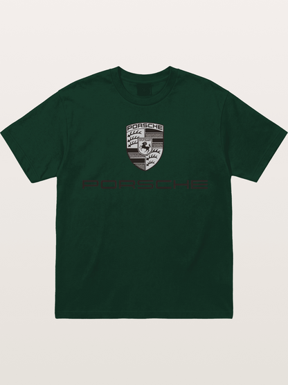 Monochrome Porsche Crest Gildan T-shirt