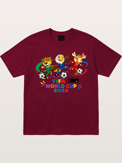 2026 World Cup Mascots Art Gildan T-shirt