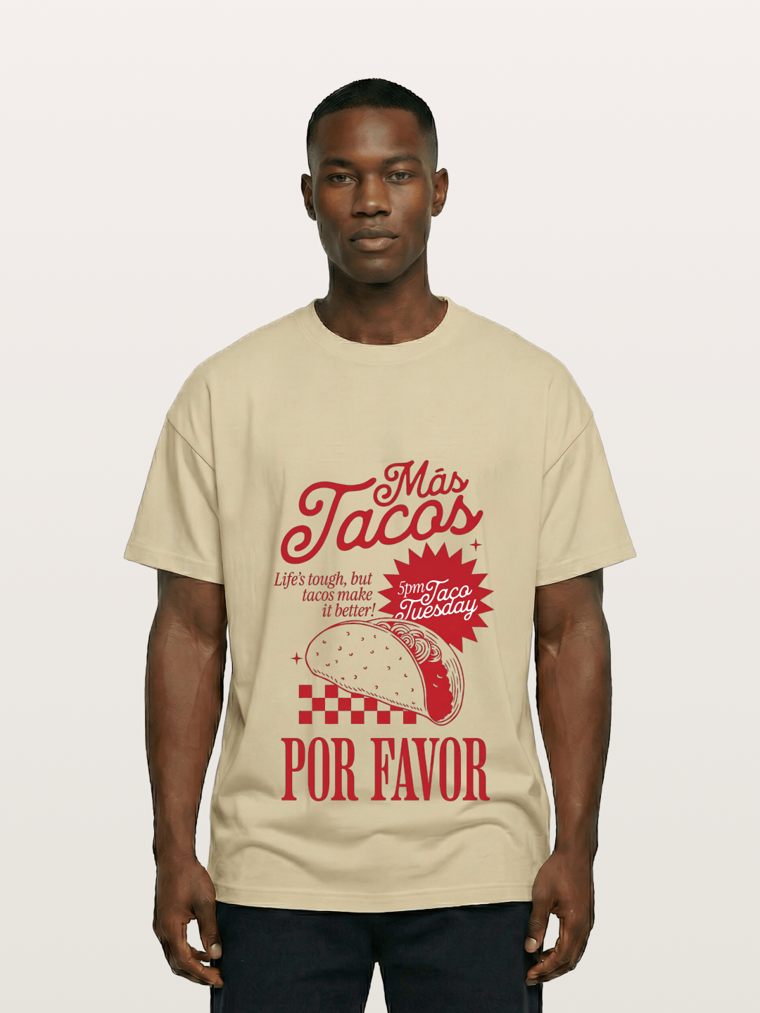Mas Tacos Por Favor Funny Retro Art Gildan T-shirt