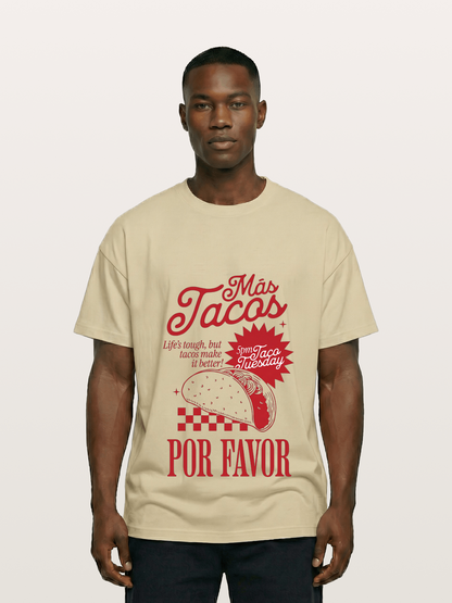 Mas Tacos Por Favor Funny Retro Art Gildan T-shirt
