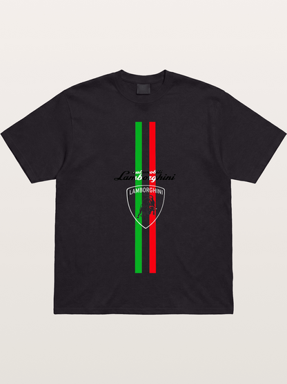Italian Flag Lamborghini Print Gildan T-shirt