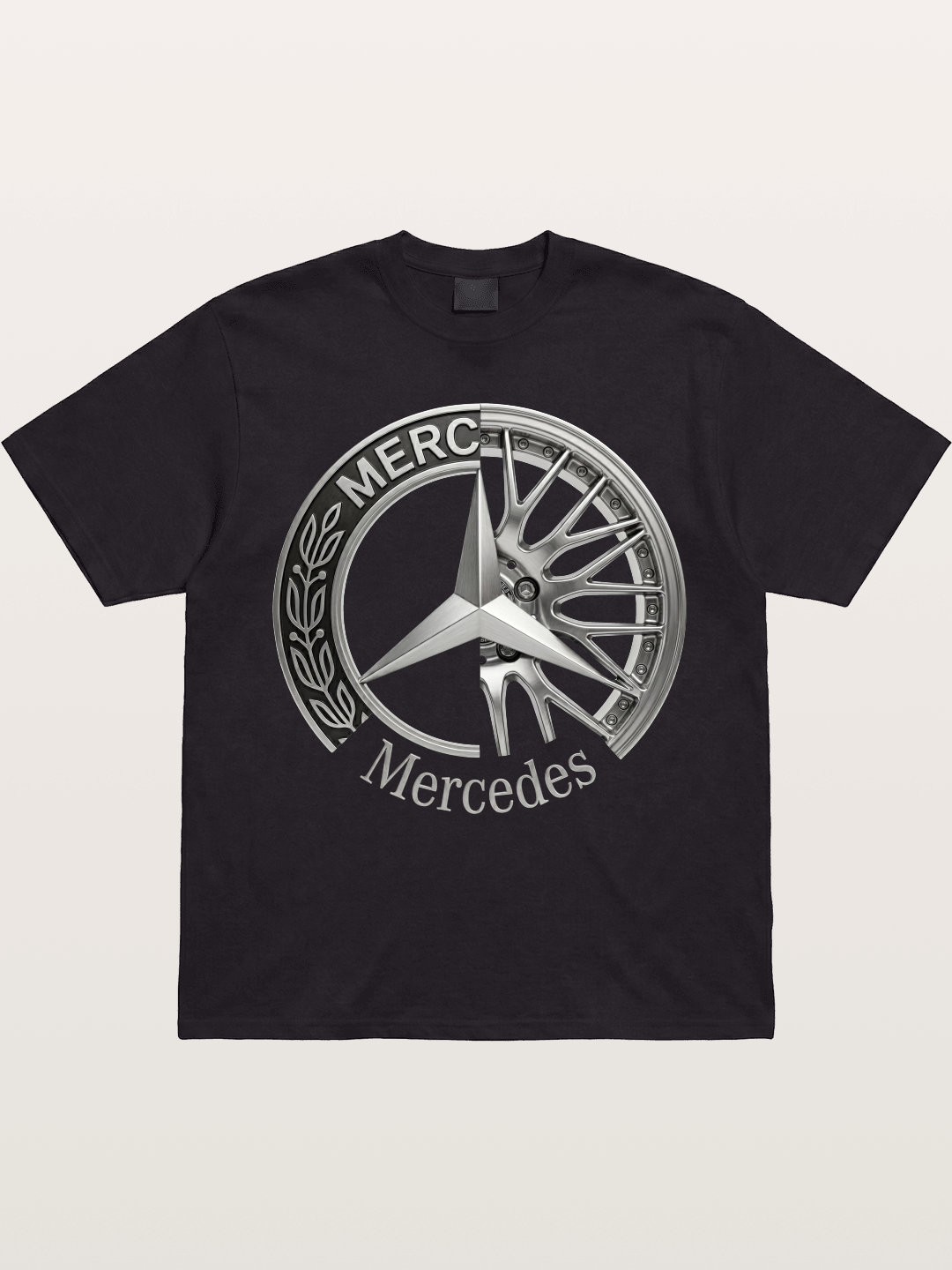 Mercedes Benz Wheel Emblem Art Gildan T-shirt