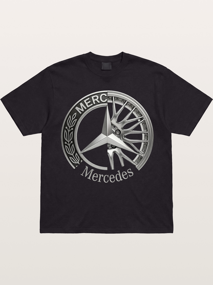 Mercedes Benz Wheel Emblem Art Gildan T-shirt