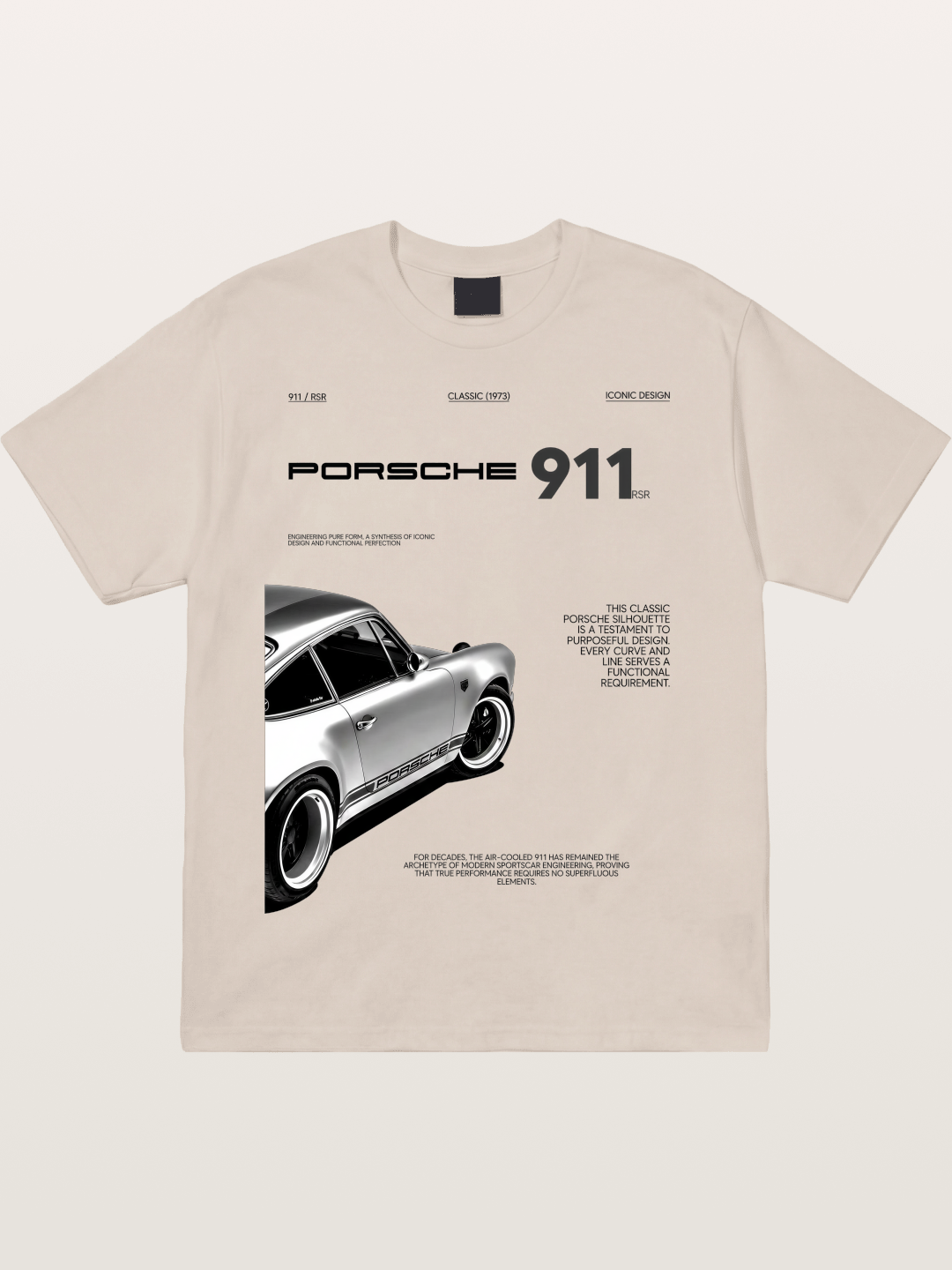 1973 911 Classic Profile Art Cotton T-shirt