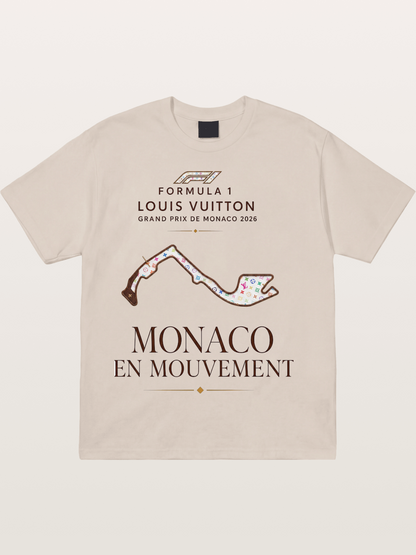 LV x F1 Monaco Track Art Cotton T-shirt