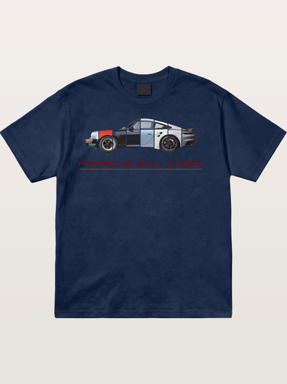 Porsche 911 Turbo Split Sections Cotton T-shirt
