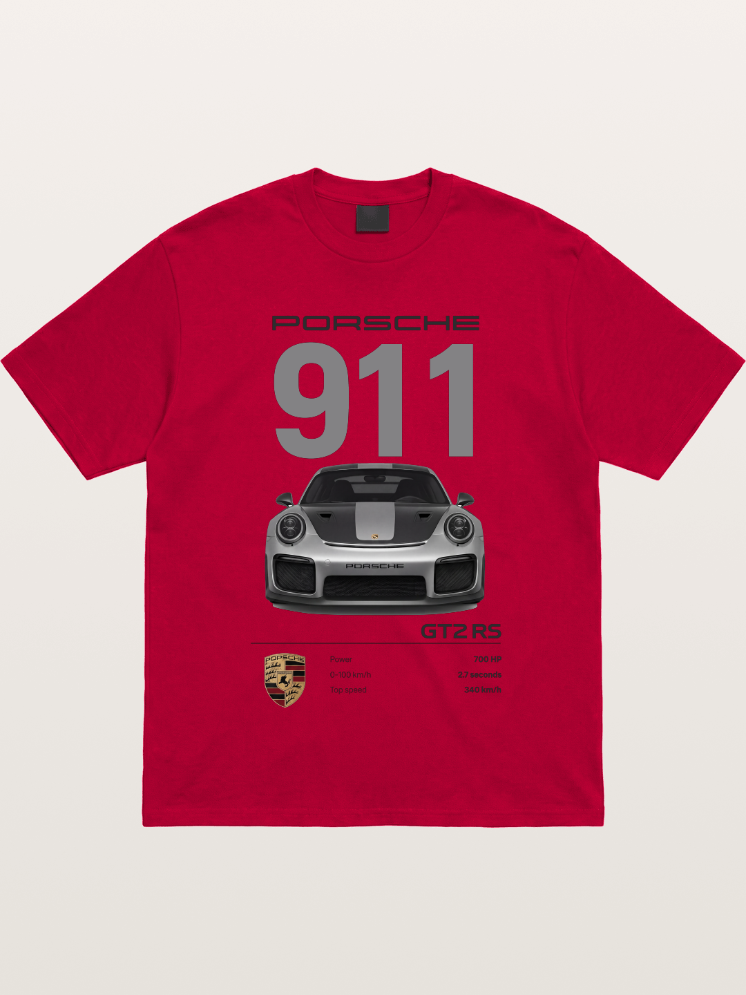 Porsche 911 GT2RS Front View Specs Gildan T-shirt