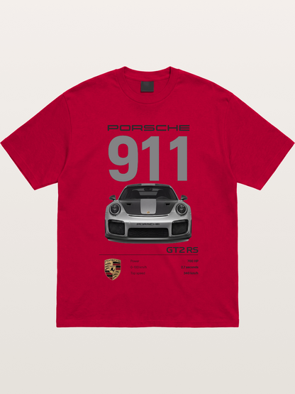 Porsche 911 GT2RS Front View Specs Gildan T-shirt