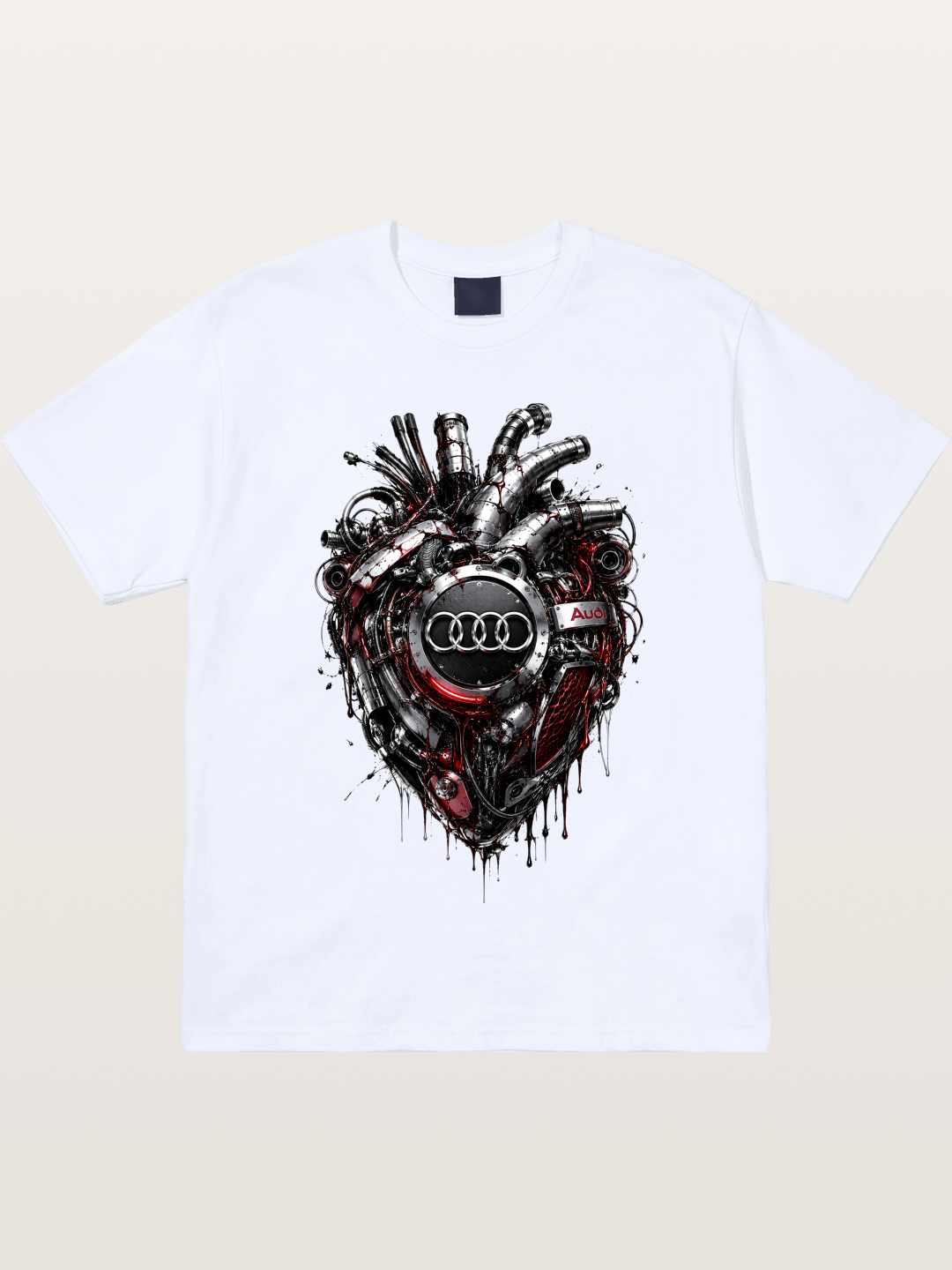 Audi Mechanical Heart Poster Gildan T-shirt
