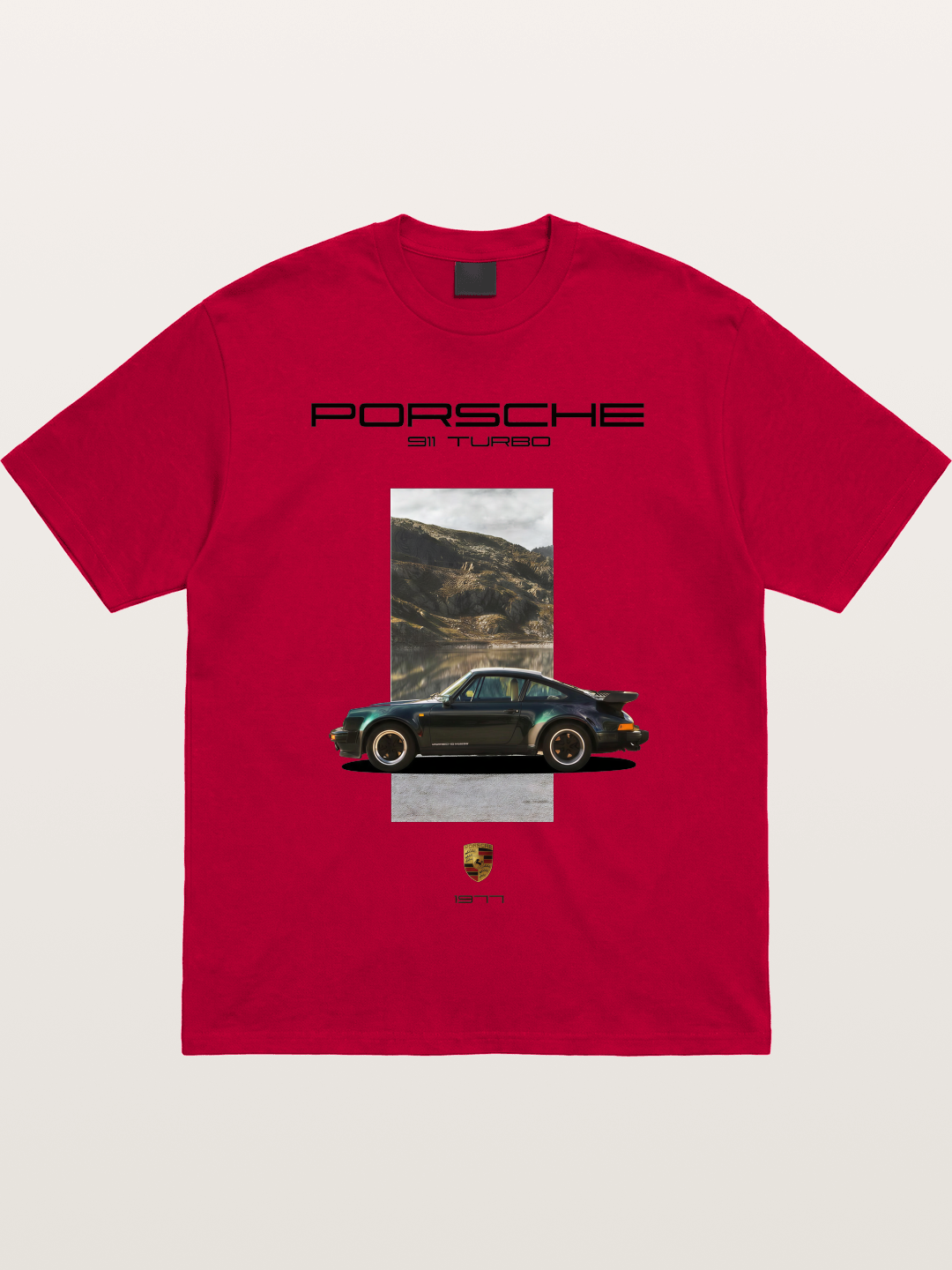 Vintage 911 Turbo Mountain Print Gildan T-shirt
