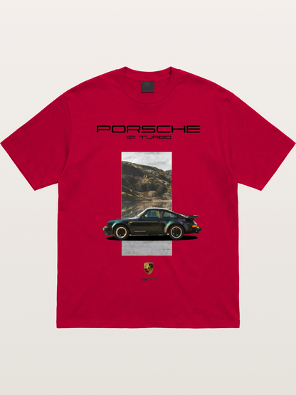 Vintage 911 Turbo Mountain Print Gildan T-shirt