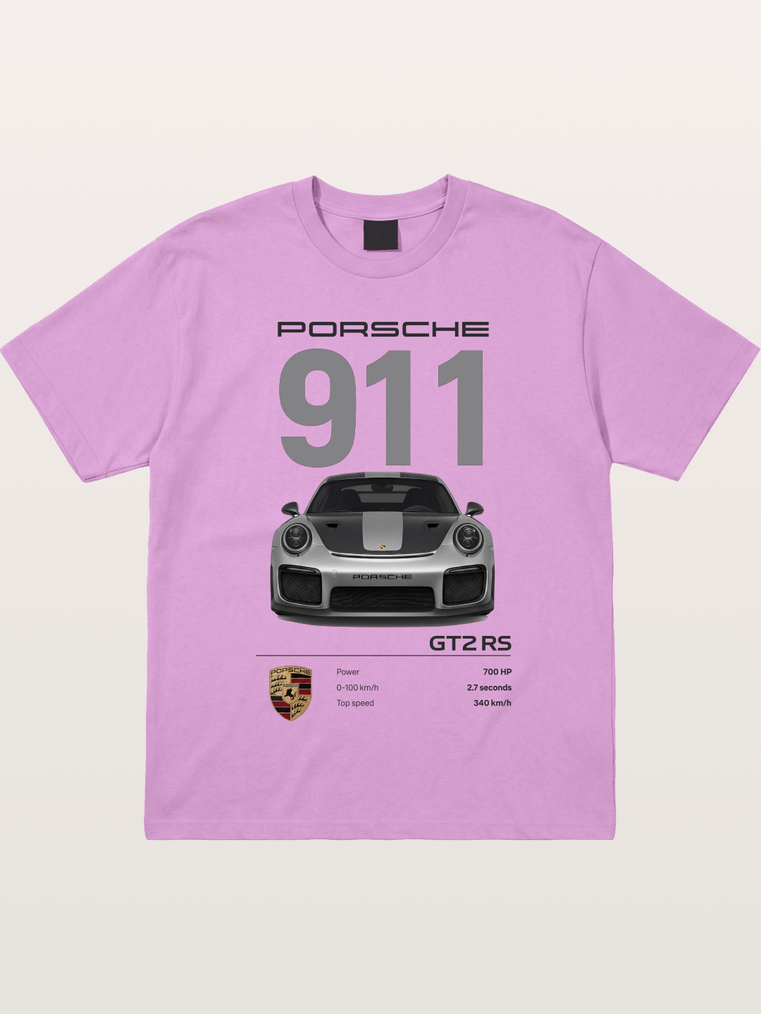Porsche 911 GT2RS Front View Specs Gildan T-shirt