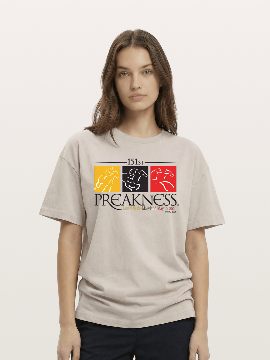 151st Preakness Race Minimal Poster Cotton T-shirt